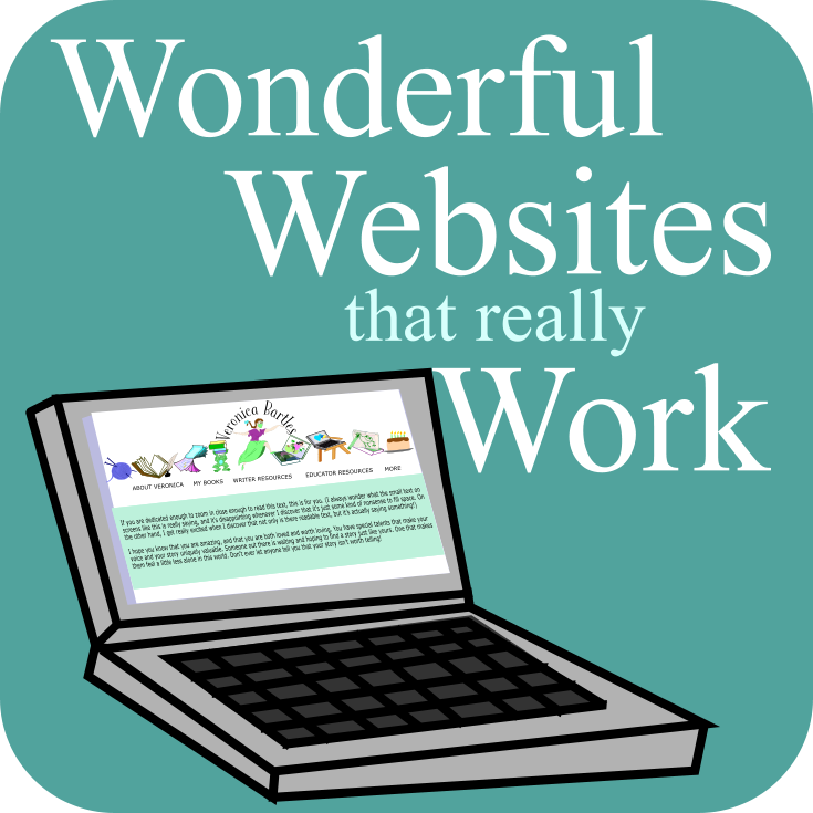 Wonderful Websites that Work with a drawing of a laptop with an author website on display