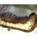 slice of chocolate cream cheesecake pie