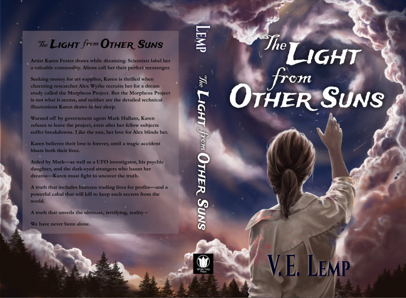 The Light from Other Suns by V.E. Lemp -- book cover design by Veronica Bartles. Cover Art by Anne Drury