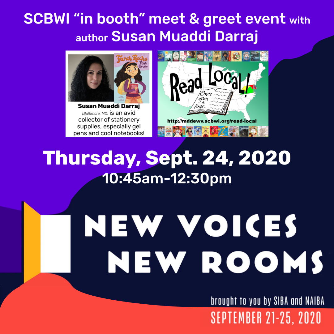 meet middle grade author Susan Muaddi Darraj in the SCBWI Office Hours event Thursday, September 24, 2020 at 10:45am